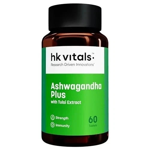 hk Vitals ASHWAGANDHA PLUS with Tulsi Extract 60 Tablets Herbal Formula