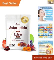 Complete Eye Support: 14-in-1 Antioxidant Softgels with Astaxanthin & Lutein