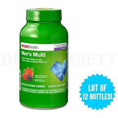 CVS Health Men’s Multivitamin Strawberry Berry Flavor 150ct Wholesale Lot of 12