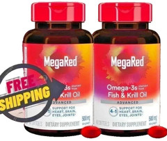 2 Pack – MegaRed Omega-3 Fish Oil + Krill Oil 500mg | 80 Softgel Best sale