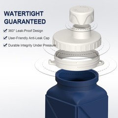 BEAUTAIL Collapsible Water Bottles 20.6oz, Silicone 20.6 Ounces, Dark Blue