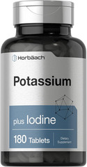 Horbäach Potassium Chloride Supplement | plus Iodine | 180 Vegetarian Tablets |