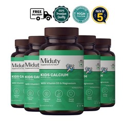 5x Midu.ty Kids Calcium D3 K2 Magnesium 60 Chewables