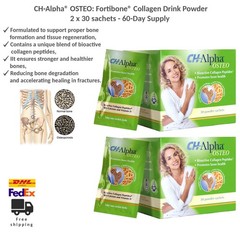 CH-Alpha Osteo Collagen Drink Powder for Stronger Bones & Regeneration Pack of 2