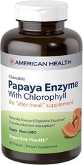 American Health Chewable Papaya Enzyme with Chlorophyll 600 Count (Pack of 1)
