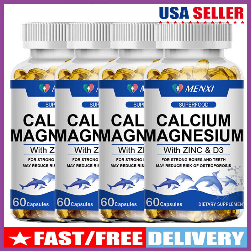 Complemento de Calcio, Magnesio, Zinc y Vitamina D | 60 Comprimidos Vegetariano