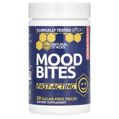 Natural Stacks Mood Bites, Citrus Peach, 30 Sugar-Free Pieces exp 08/2026^