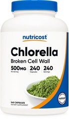 Nutricost Chlorella Capsules 500mg, 240 Vegetarian 240 Count (Pack of 1)