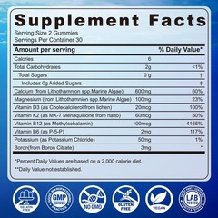 Calcium Gummies 600mg Calcium Supplement for Women, Ocean Algae Calcium | Vi…