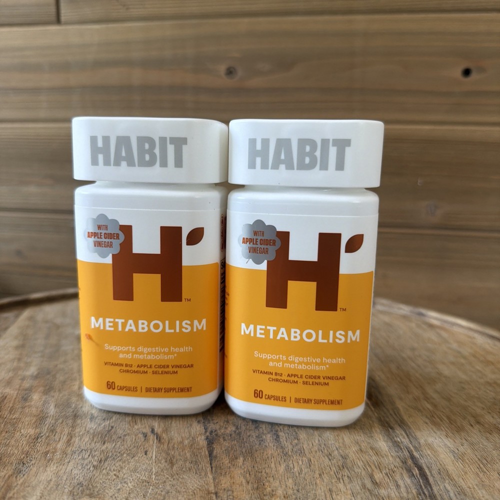 (2) Habit Metabolism Supplement 60 Cap Supports Digestive Health Exp 12/26