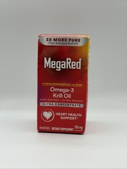 MegaRed Ultra Concentrate Omega-3 Krill Oil 750mg 80 Softgels Exp: 01/2028 NEW