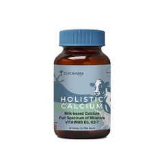 ZEROHARM Holistic Calcium Tablets for Women and Men – Milk Based Calcium – 60Tab