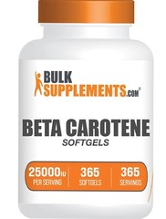 BulkSupplements Beta Carotene 1% – 365 Softgels – 7500mcg Per Serving