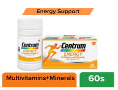 4 x 60 Tablets CENTRUM ENERGY B-Vitamin and Minerals Vitamin E & C Boost Energy