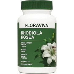 Floraviva Rhodiola Rosea Capsules for Stress Relief & Energy Premium,Non-GMO