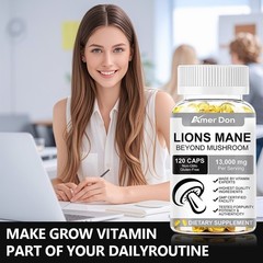 Organic Lion’s Mane Mushroom Complex 13000 mg – MEMORY, FOCUS, STRESS SUPPORT