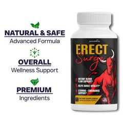 (1 Pack) Erect Surge Advanced Male Health Support Supplement, ErectSurge Pills