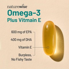 60 Count Omega 3 Fish Oil Supplement 1000mg per Serving Heart Brain Health
