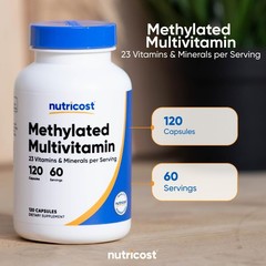 Nutricost Methylated Multivitamin 120 Capsules, 60 120 Count (Pack of 1)
