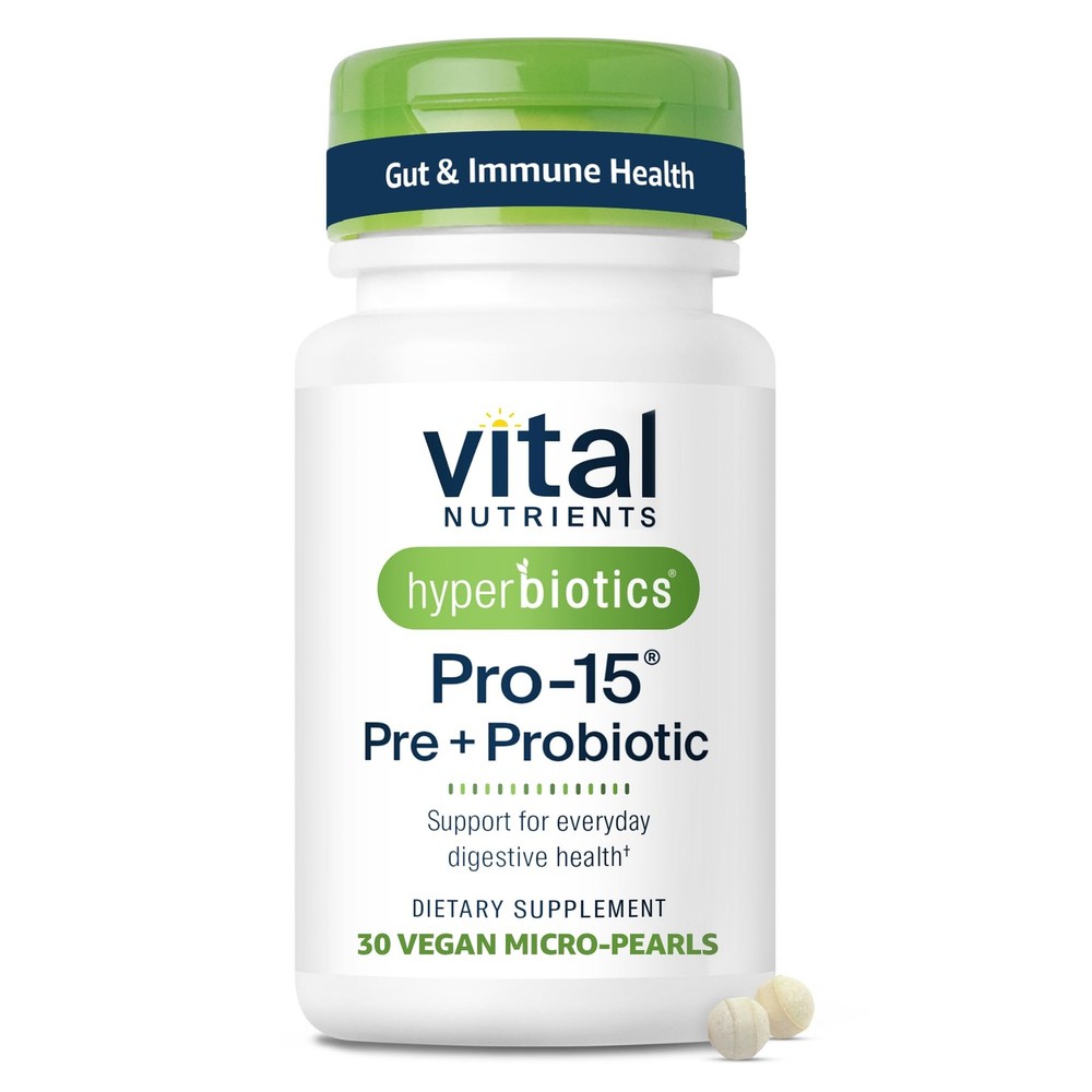 Vital Nutrients Pro15 Prebiotics and Probiotics for Women and Men | 15 Scienc…