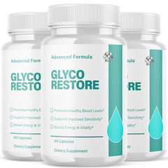 (3 Pack) Glyco Restore Capsules Advanced Support Blood Supplement 180 Capsules