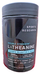 Sports Research L-Theanine Suntheanine 200 mg 150 Softgels EXP 08/2028