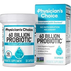 Physician’s Choice 60B Probiotic–10 Strains,Prebiotics for Gut & Immune Health