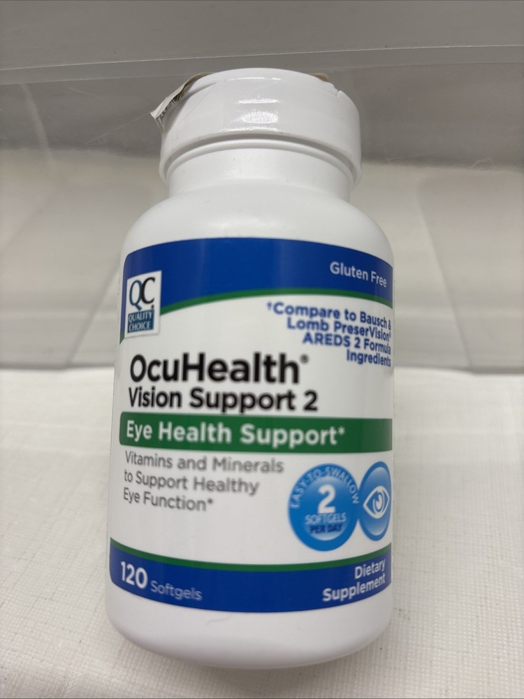Quality Choice OcuHealth Vision Support 2 – 120 Softgels Eye Health EXP 1/27 B84