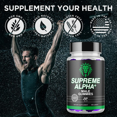 (1 Pack) Supreme Alpha ACV Gummys Vitamin Max Supplement Formula 60 Gummies