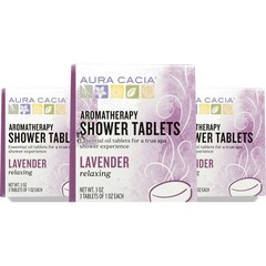 Aura Cacia Aromatherapy Shower Tablets Relaxing Lavender 3 Oz 3 Pack
