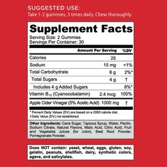 Apple Cider Vinegar Gummies – Worlds First ACV Gummy with Vitamin B12, Non GMO