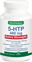 BioWisdom 5-HTP – 400mg Extra Strength – 60 count – 02/2029