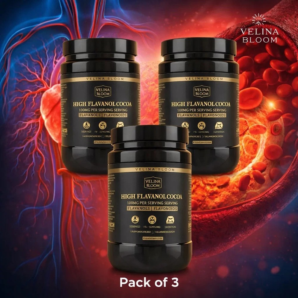 3 Packs Black Forest High Flavanol Cocoa Powder and Flavonoids Supplements 8.6oz