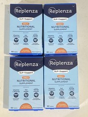 4 Replenza Daily Nutritional Glp-1 Supplement 60ct Exp 08/26+ Fast Free Shipping
