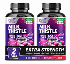 Milk Thistle Supplement for Liver Detox and Cleanse 1000mg, Milk Thistle Extract