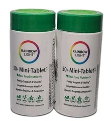 ( LOT OF 2 ) RAINBOW LIGHT • 50+ Mini Tablet ( 90 Mini Tablets ) EXP : 12/2027