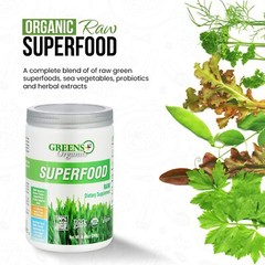 Greens+ Organic RAW Superfood Powder Super Blend Immune Support Morning Kick …