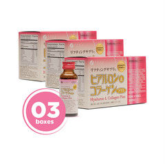 FINE JAPAN Hyaluron & Collagen Plus – Vitamin C, Biotin, Elastin [3 Boxes]
