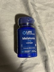 Life Extension Melatonin 3mg Lozenges 60 Vegetarian Lozenges Exp 09/2026
