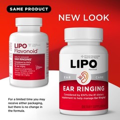 2 Pack Lipo-Flavonoid Plus Ear Health Supplement, 100 Caplets
