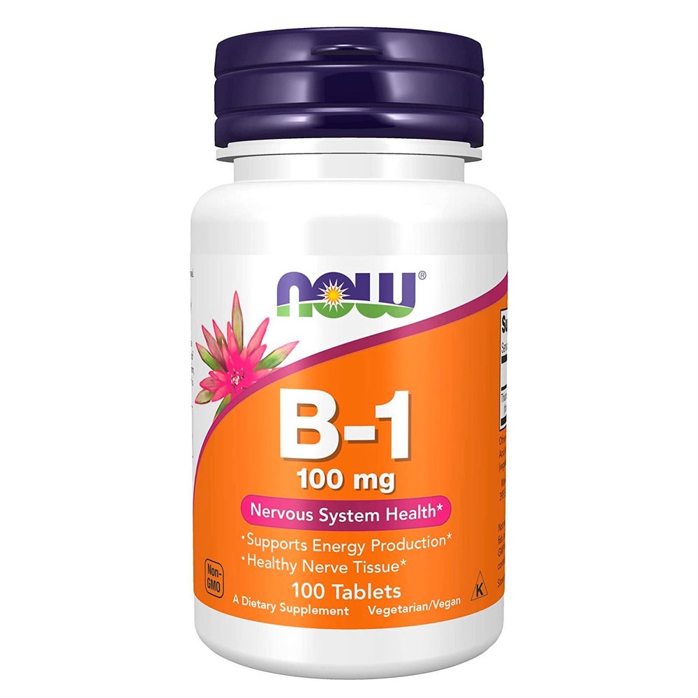 NOW FOODS Vitamin B-1 100 mg – 100 Tablets