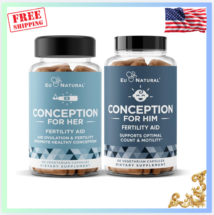 New Conception for Her & Him Fertility Supplement Bundle 120 Veg Capsules