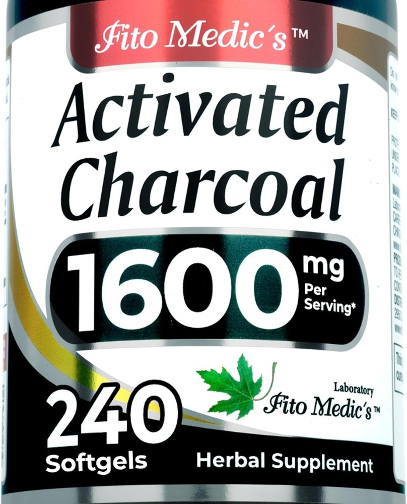 Activated Charcoal Vegan Capsules 1600mg 240 Absorbent Ultra high Absorption US