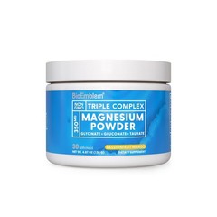 BioEmblem Triple Magnesium Powder Drink – 350mg High Absorption Magnesium Gly…
