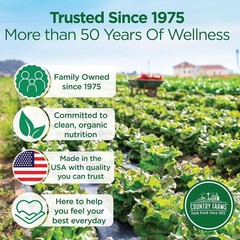 Country Farms Organic Super Greens Powder, 50 Organic Superfoods, Daily Greens