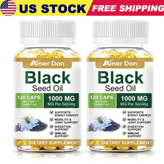 Black Seed Oil Capsules – 100% Pure Organic COLD PRESSED Cumin Nigella Sativa