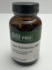 Gaia Herbs Saw Palmetto Supports Healthy Prostate Function 60 Capsules 07/28+