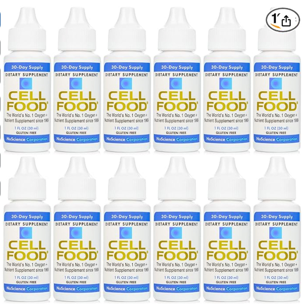 12 x Cellfood Liquid Concentrate 1 fl oz NuScience Oxygen Nutrient 30ml