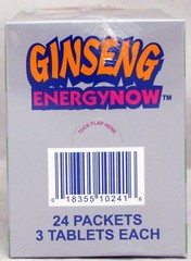 Ginseng Energy Now Herbal Supplements Box of 24 Packs 72 Pills Weight Loss