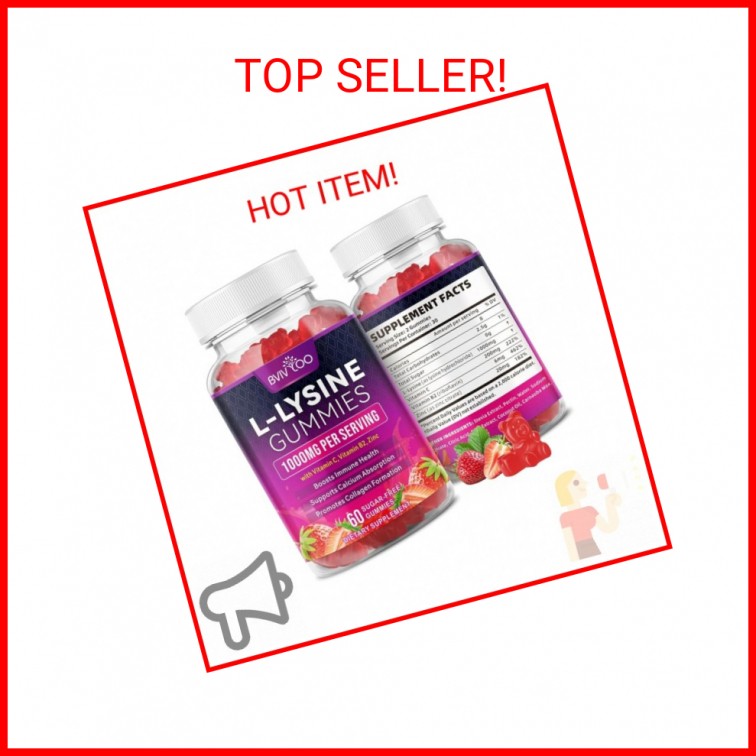 BVIVLOO L-Lysine 1000mg Gummies for Immune Support & Skin Health – High Potency
